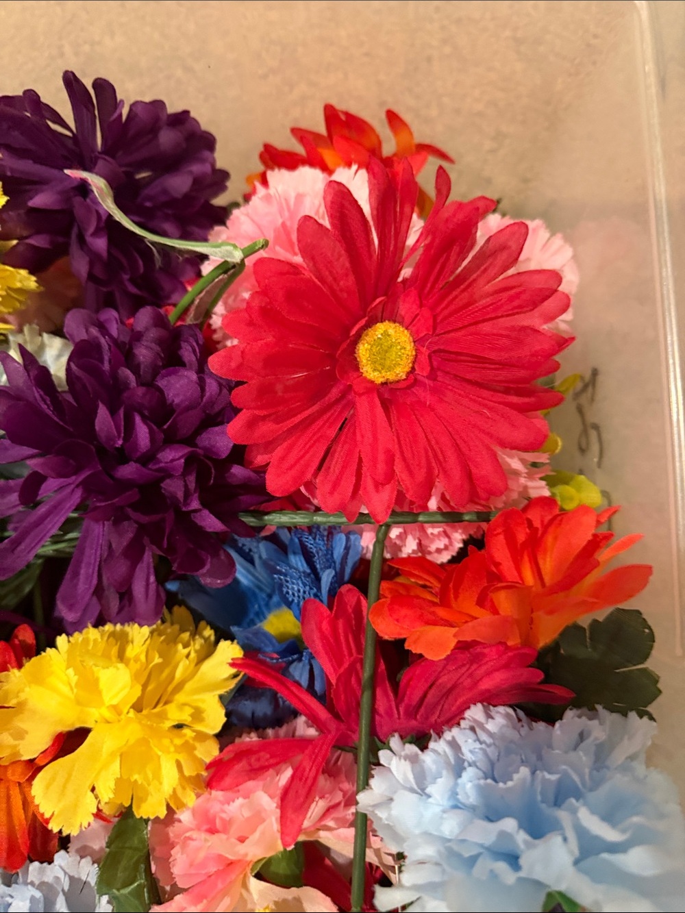 Mixed Artificial Flower Bouquet Assortment - Bright Multi (35) - Picture 2 of 3